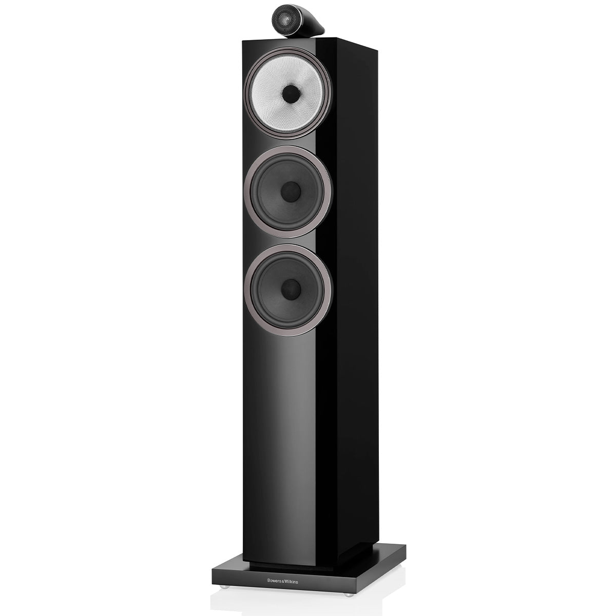 Bowers & Wilkins 703 S3 3-Way Floorstanding Loudspeaker in gloss black at angle