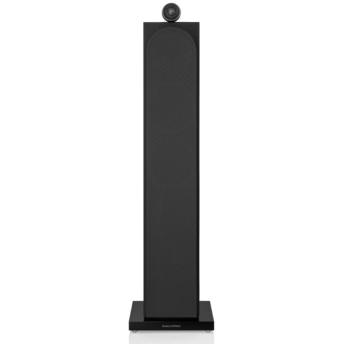 Bowers & Wilkins 703 S3 3-Way Floorstanding Loudspeaker in gloss black from front with grille