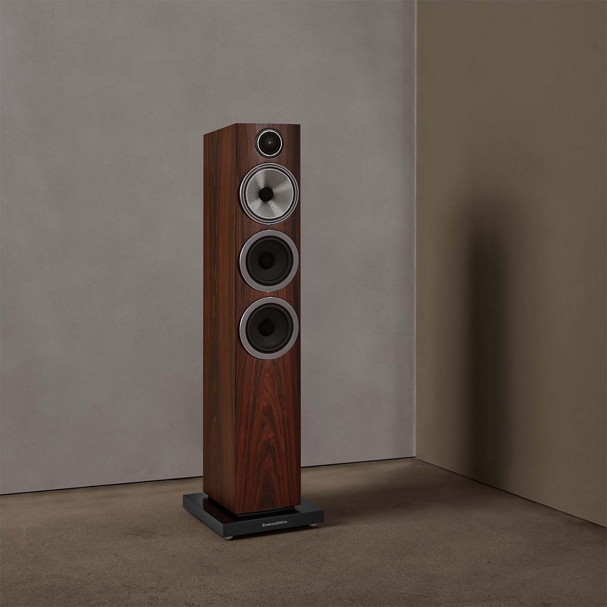 Bowers & Wilkins 704 S3 3-Way Floorstanding Loudspeaker - mocha front in room