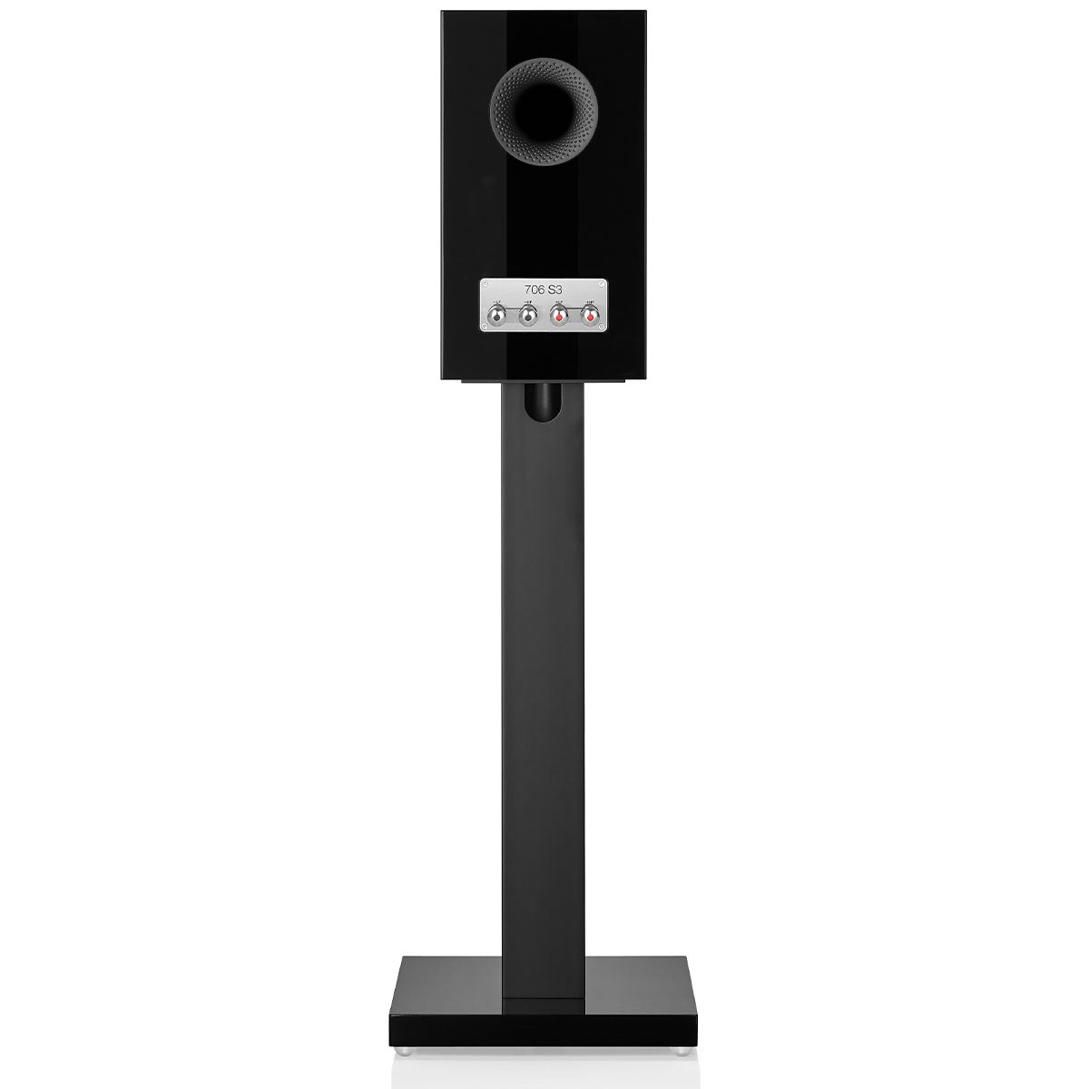 Bowers & Wilkins 706 S3 2-Way Stand Mount Bookshelf Loudspeakers - Pair - rear on stand