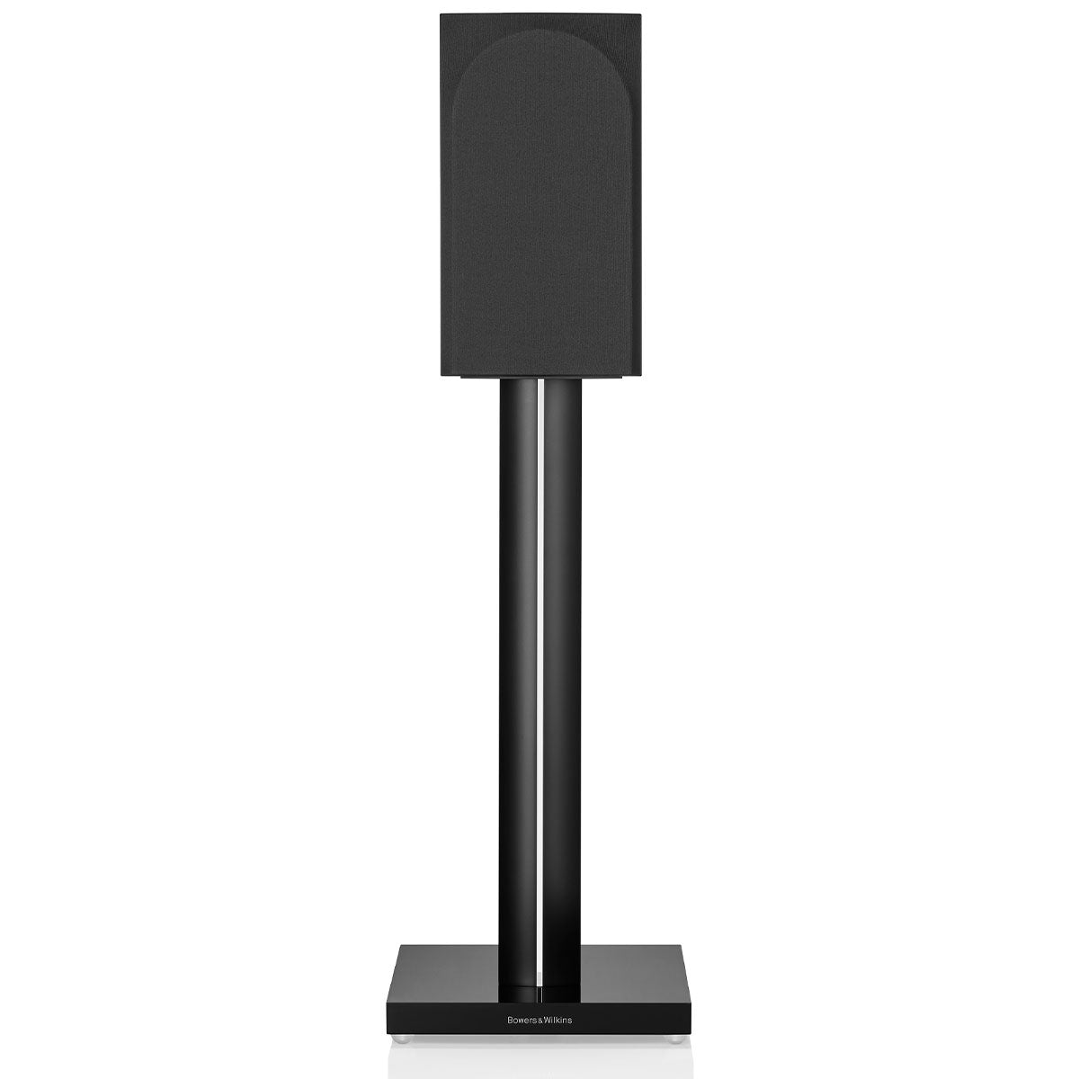 Bowers & Wilkins 706 S3 2-Way Stand Mount Bookshelf Loudspeakers - Pair - front on stand with grille