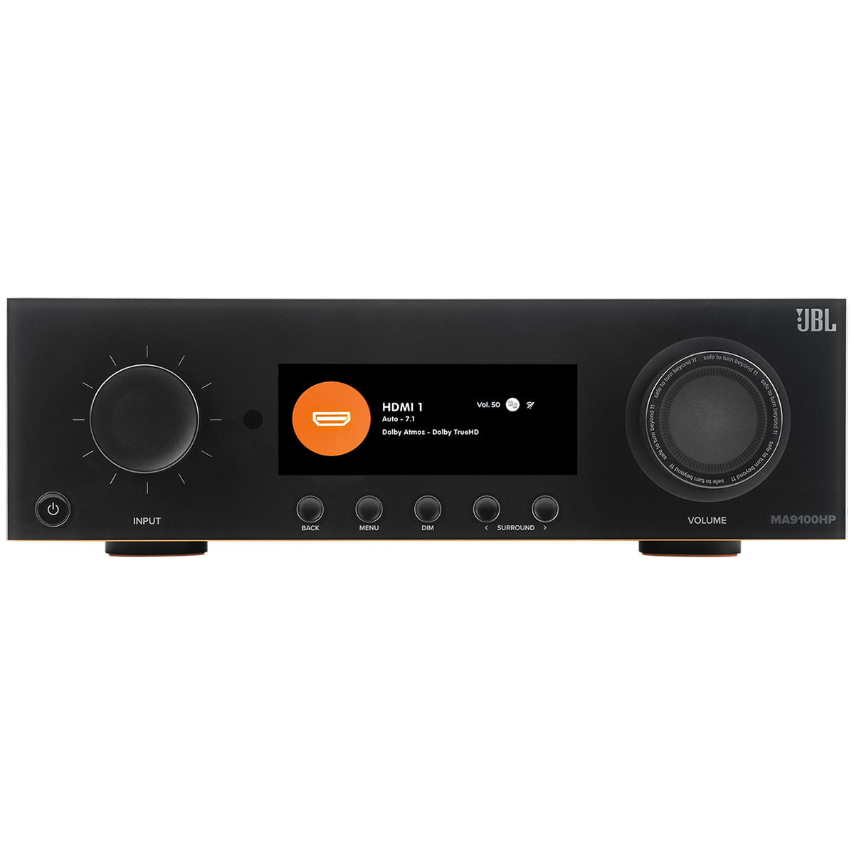 JBL MA9100HP 9.2-Channel 8K High Performance AV Receiver with Black Front Panel - front view straight on
