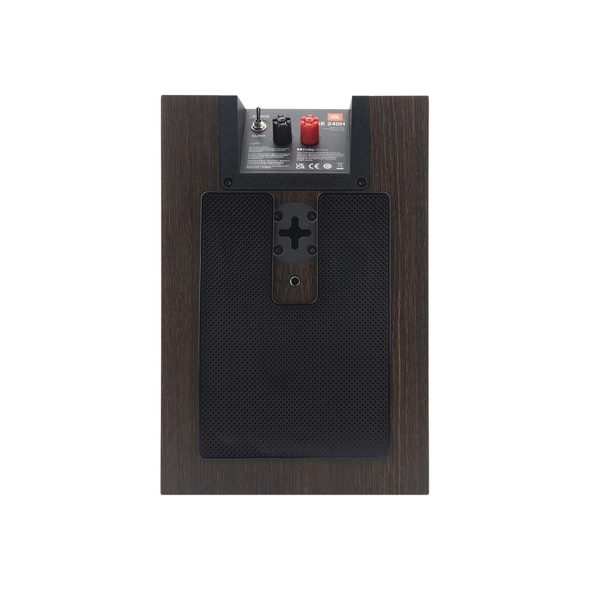 JBL Stage 2 240H 2-Way 4.5-inch Dolby Atmos Surround Sound Loudspeaker - Black - pair of speakers with grilles