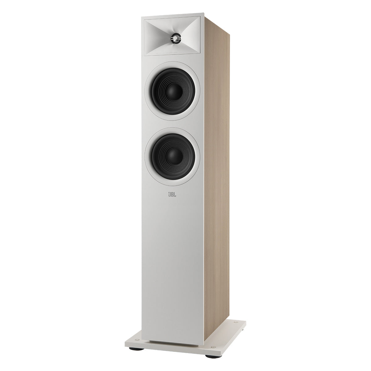 JBL Stage 2 260F 2.5-Way Dual 6.5-inch Floorstanding Loudspeaker - White - single speaker no grille three-quarter front view