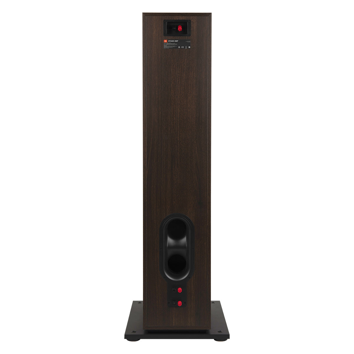 JBL Stage 2 280F 2.5-Way Dual 8-inch Floorstanding Loudspeaker - Black - single speaker back three-quarter view