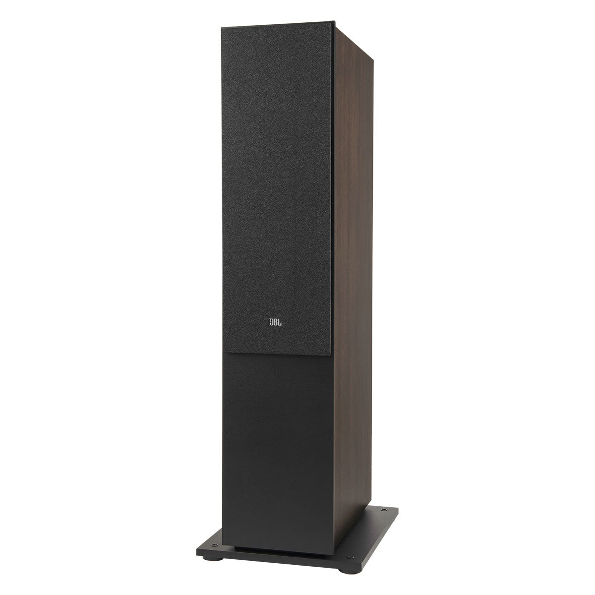 JBL Stage 2 280F 2.5-Way Dual 8-inch Floorstanding Loudspeaker - Black - single speaker with grille three-quarter front view