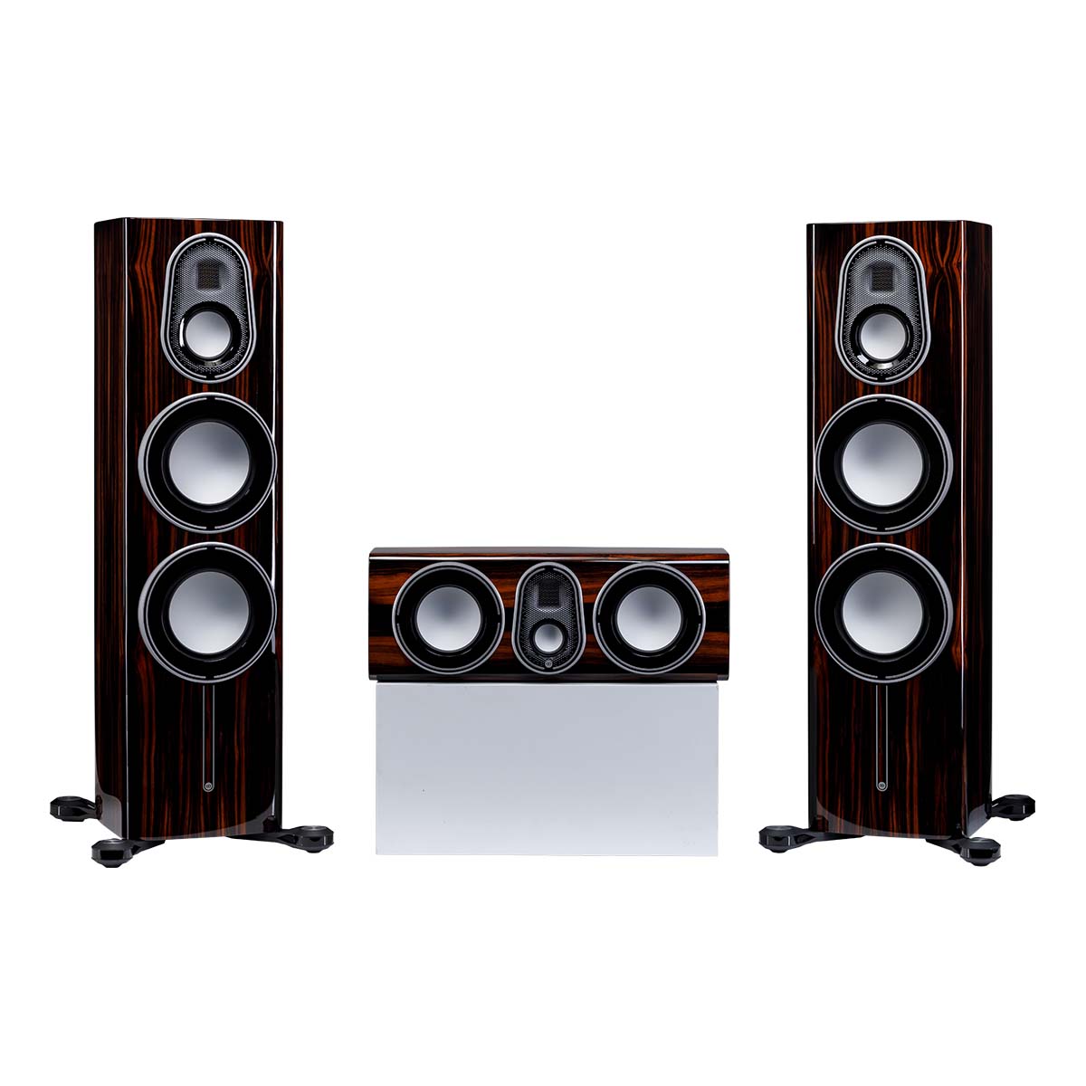 Monitor Audio Platinum 300 3G Floorstanding Loudspeaker - gloss ebony pair with matching center channel