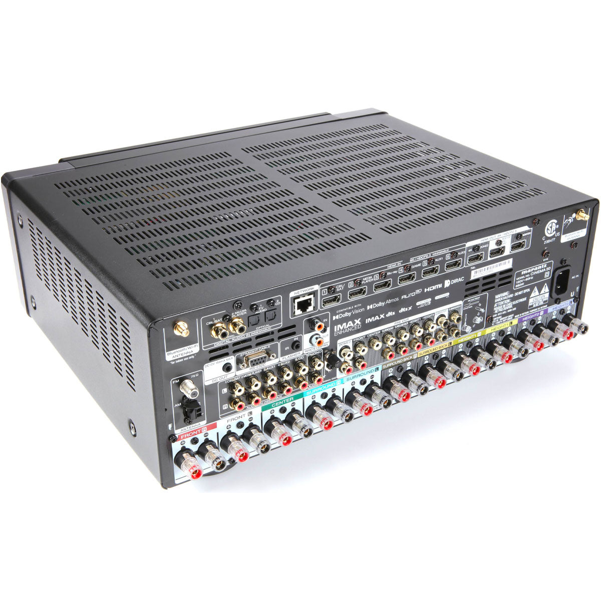 Marantz Cinema 50 angle shot of rear inputs