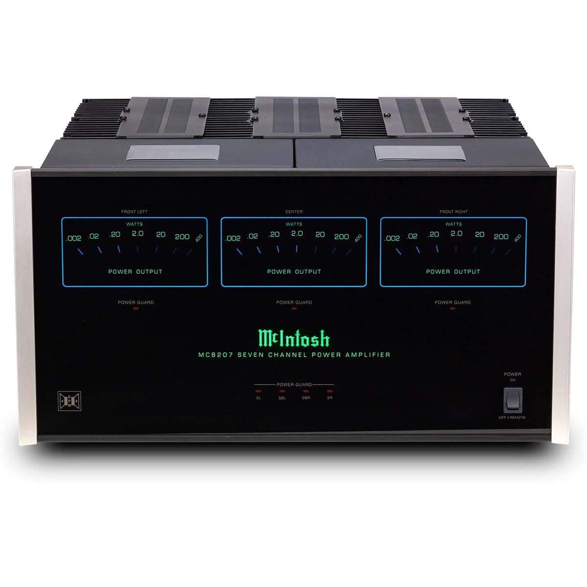 McIntosh MC8207 7-Channel Solid State Amplifier - front view