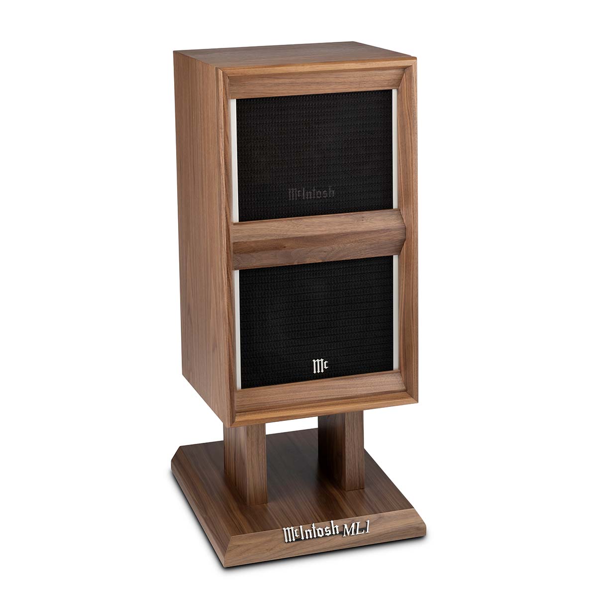 McIntosh ML1 Loudspeaker Mk II angled left front view with grille