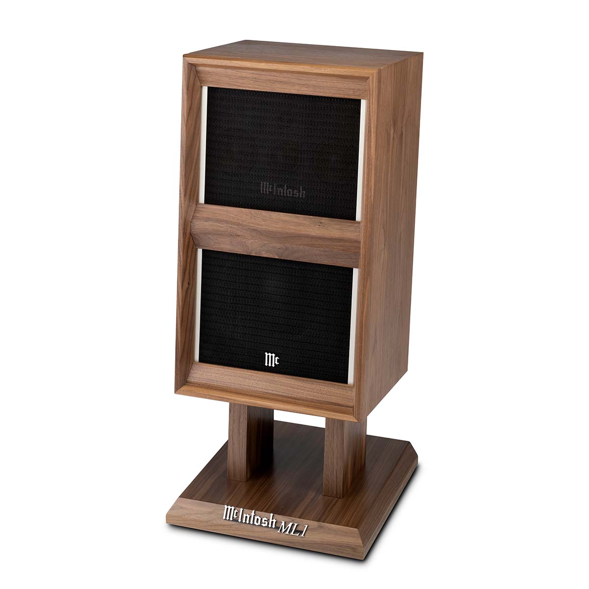 McIntosh ML1 Loudspeaker Mk II angled right front view with grille