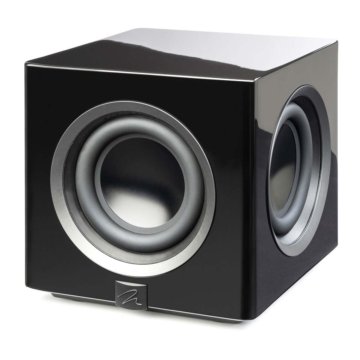 MartinLogan Abyss 8 High-Resolution Subwoofer System - Black angled right front view without grille