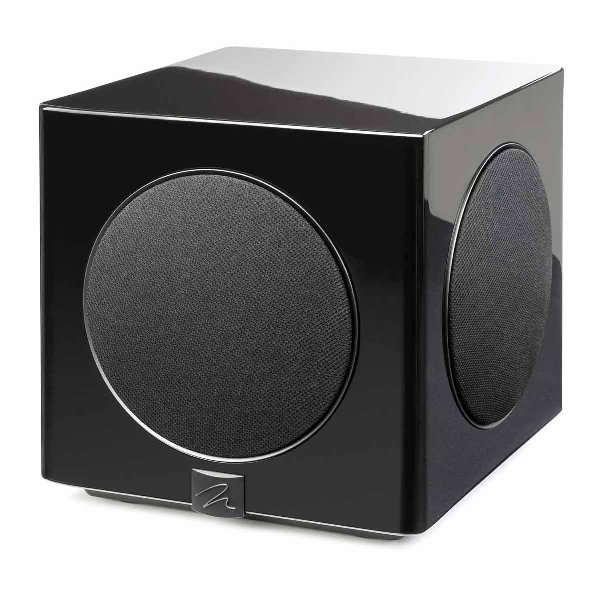 MartinLogan Abyss 8 High-Resolution Subwoofer System - Black black angled right front view with grille