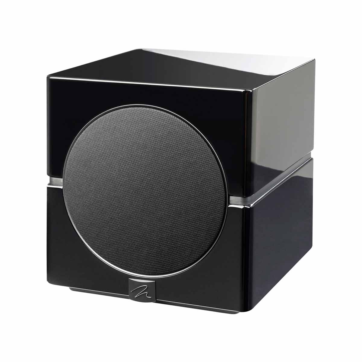 MartinLogan Dynamo 10 High-Resolution Subwoofer black angled right front view with grille