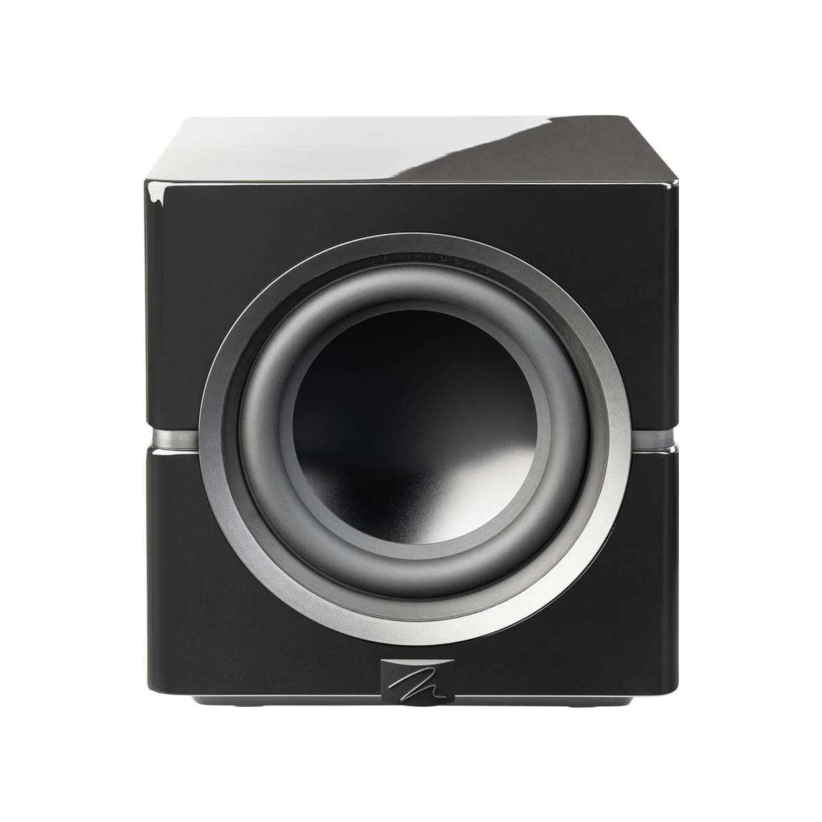 MartinLogan Dynamo 10 High-Resolution Subwoofer black front view without grille
