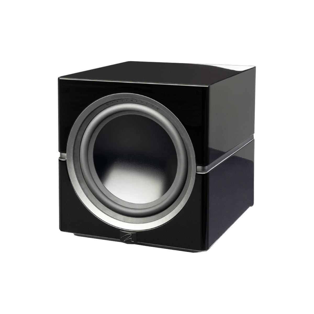 MartinLogan Dynamo 10 High-Resolution Subwoofer black angled right front view without grille