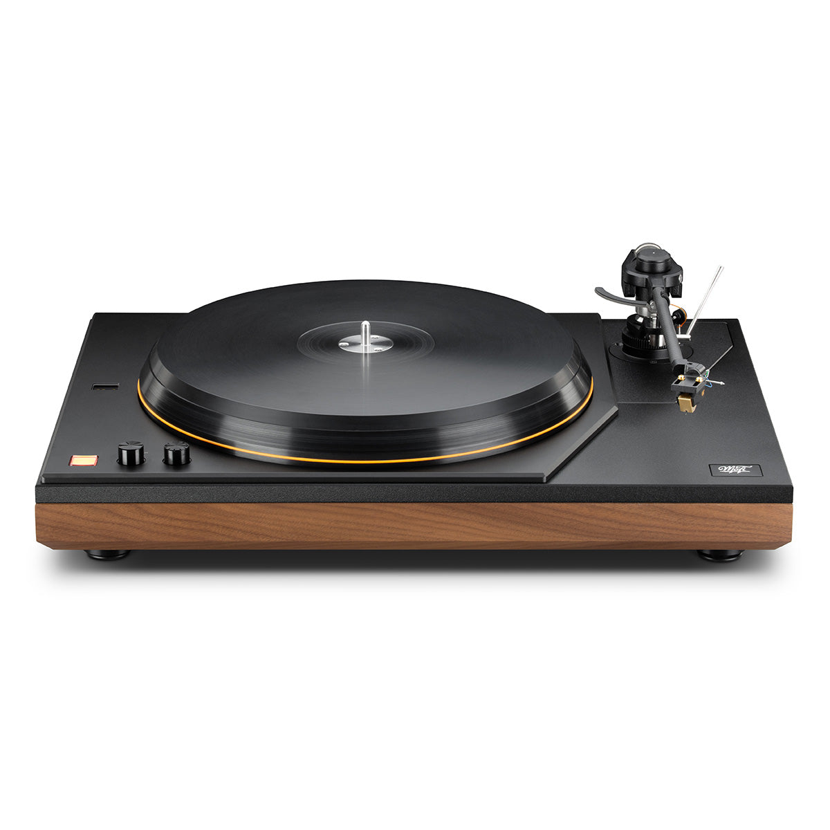 MoFi MasterDeck Turntable - walnut front view
