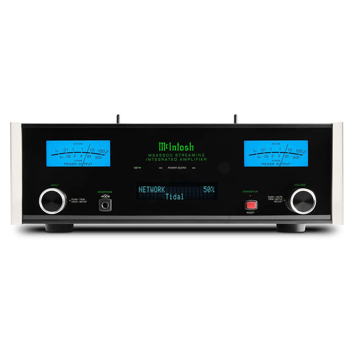 McIntosh MSA5500 Streaming Integrated Amplifier - black front view