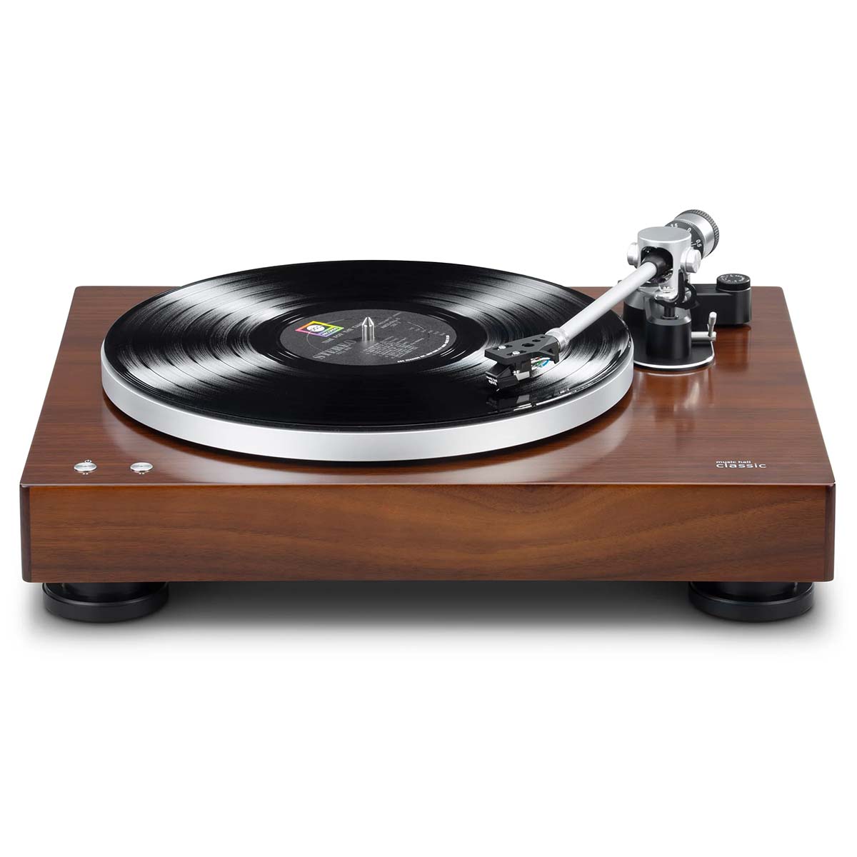 Music Hall Classic Turntable - front view with record