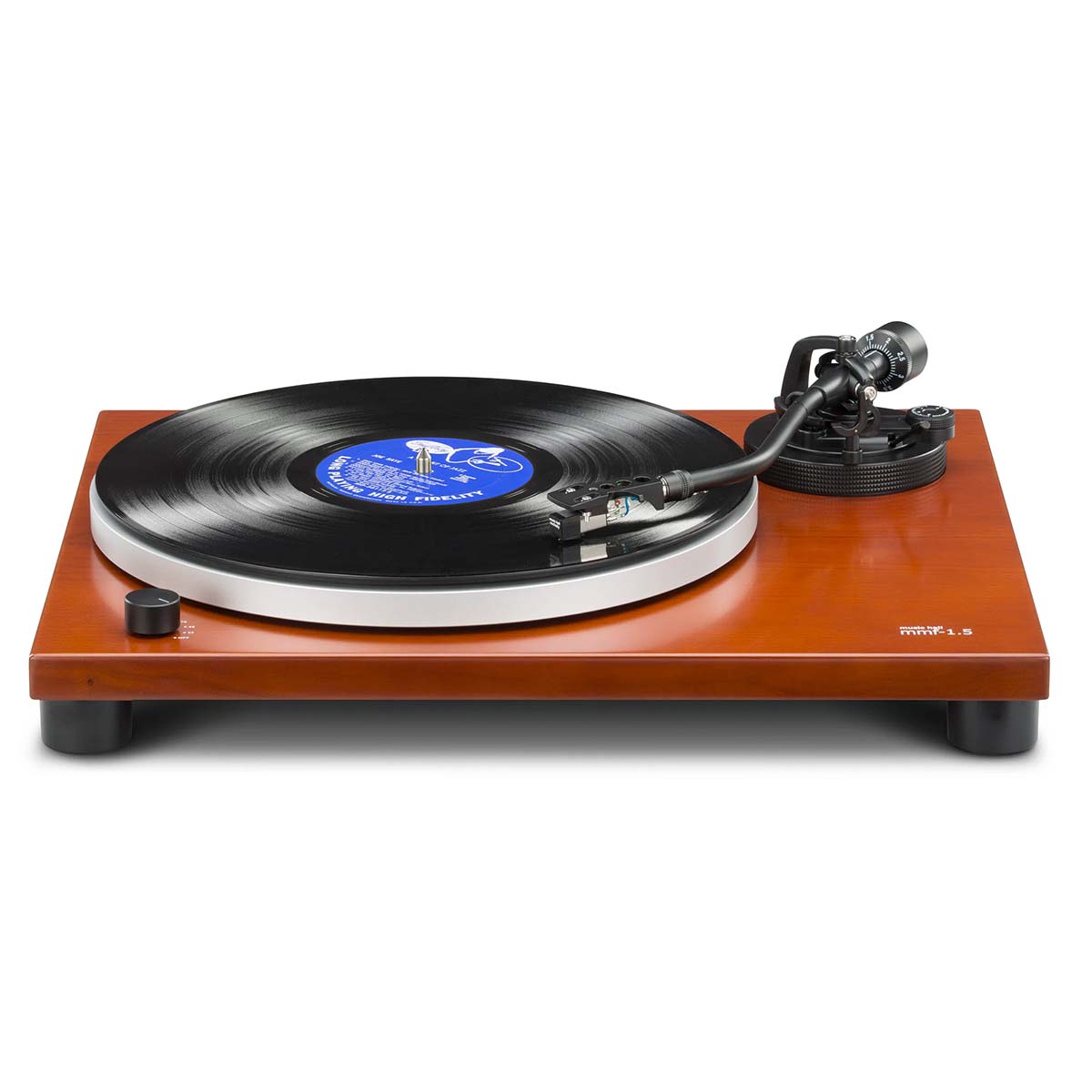 Music Hall MMF-1.5 Turntable - front view with record