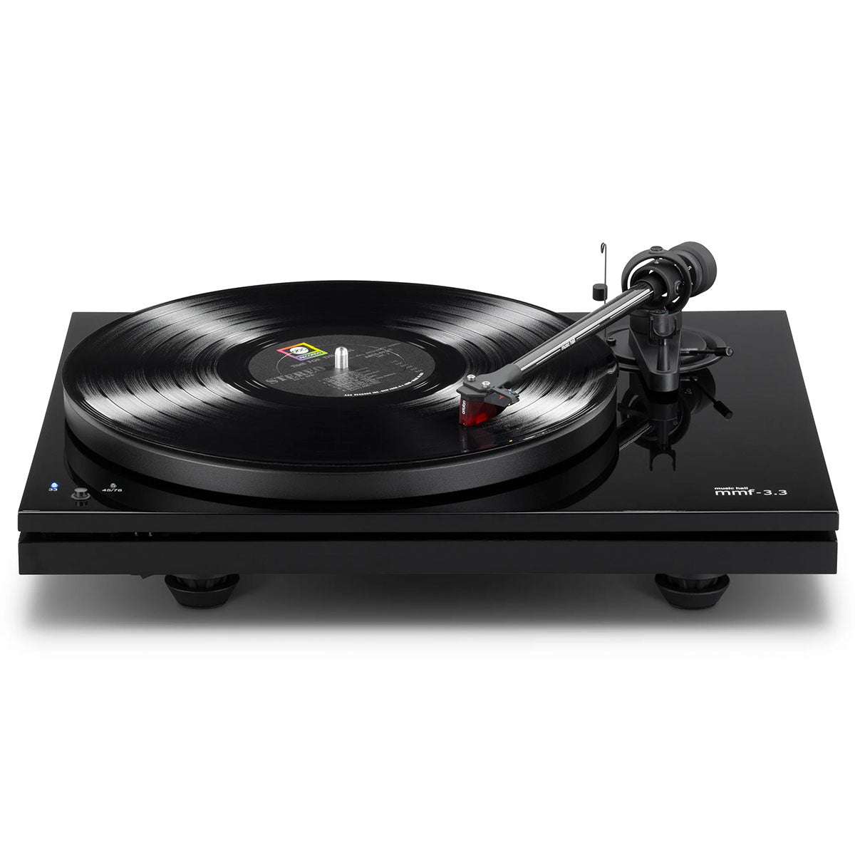 Music Hall MMF-3.3 Turntable - front view with record