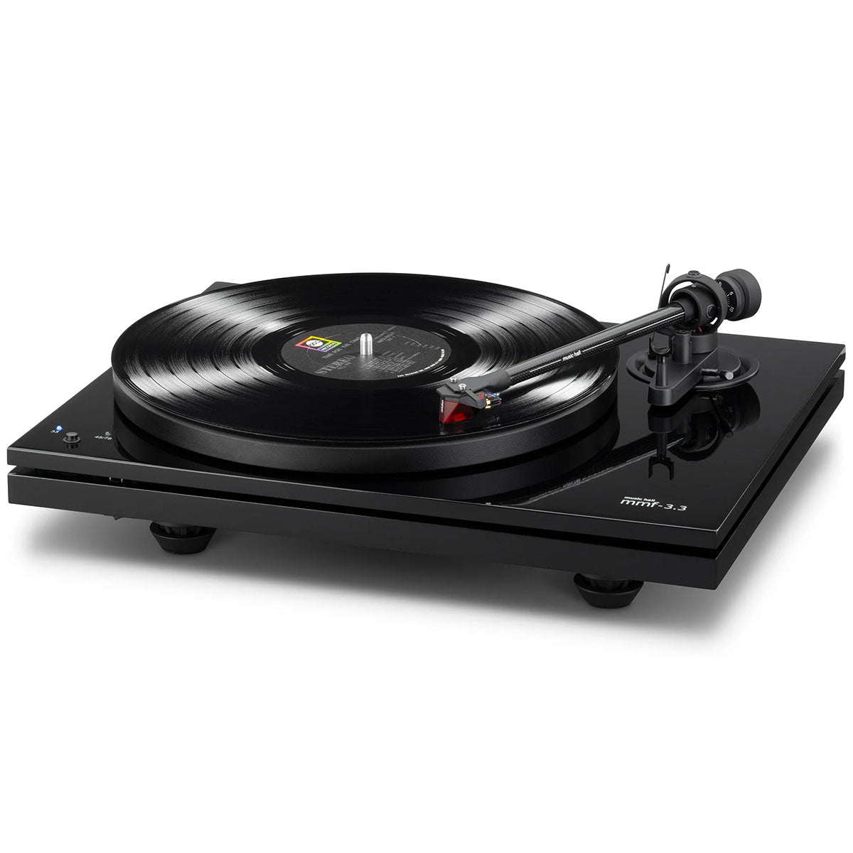 Music Hall MMF-3.3 Turntable - front view with record