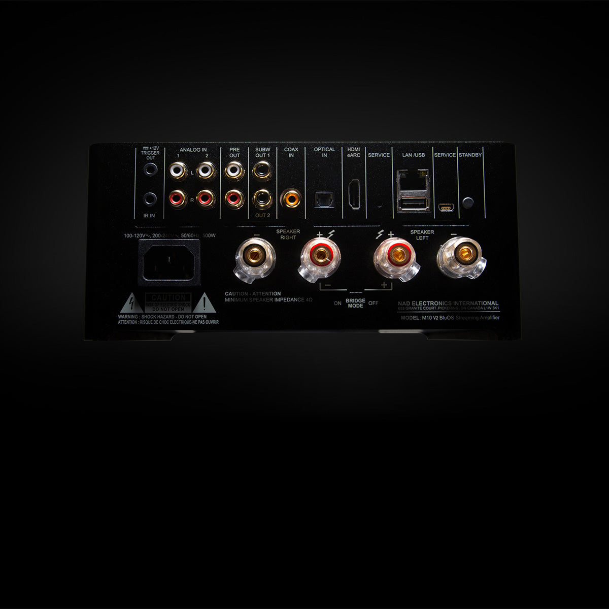 NAD M10 V2 Rear Black on Black