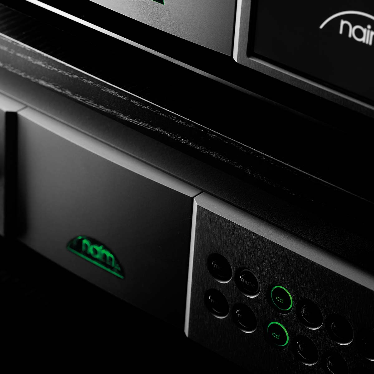 Focal Naim 10th Anniversary Edition Bundle - close-up of Naim source buttons