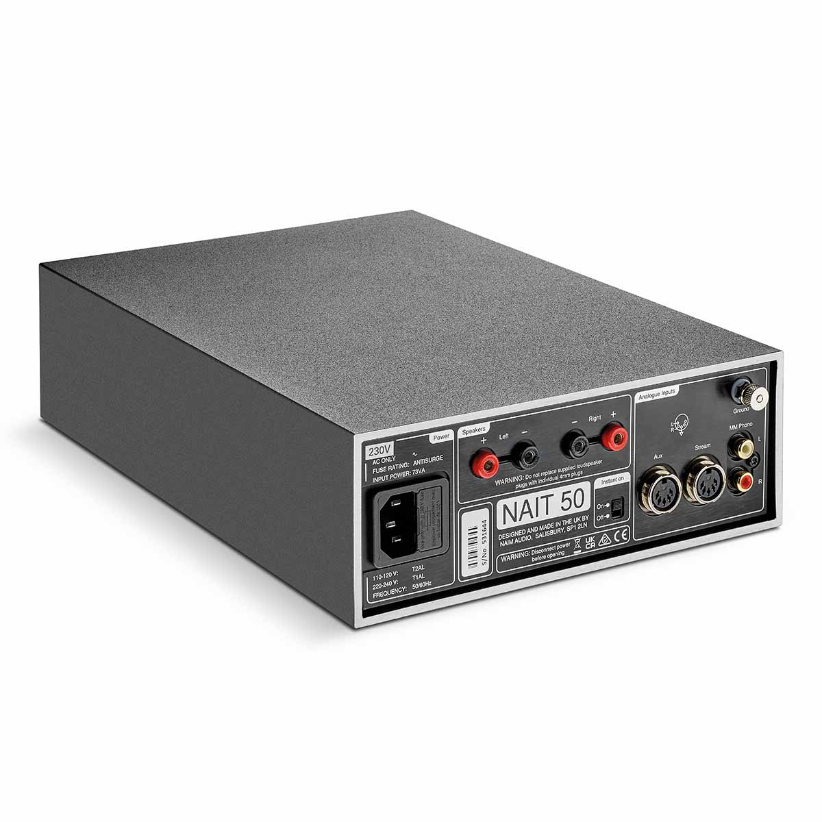 Naim NAIT 50 Limited Edition Integrated Amplifier angled rear view