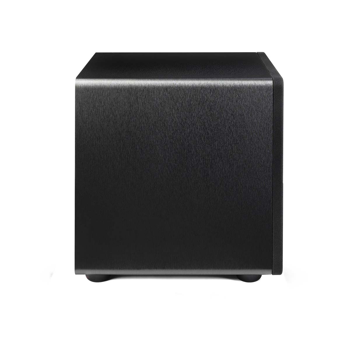 Paradigm Essentials Sub 12 Subwoofer - black side view with grille facing right
