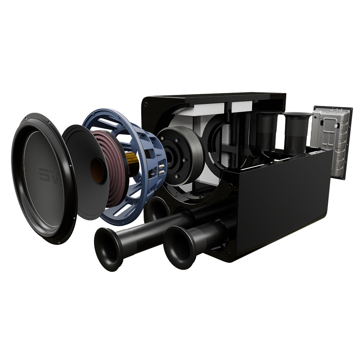 SVS PB-5000 R|Evolution 15-inch Subwoofer - internal components graphic