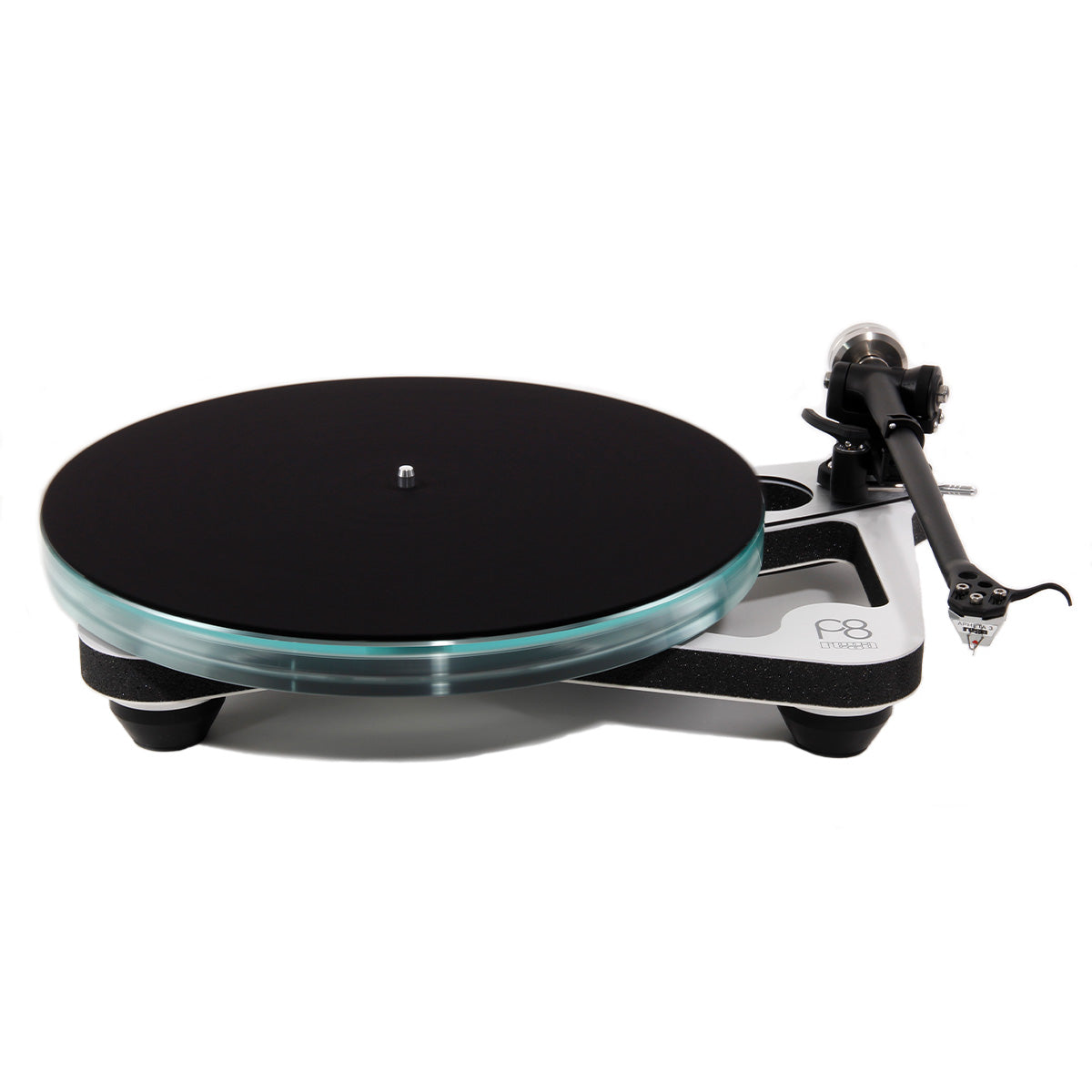 Rega Planar 8 Turntable white angled top view