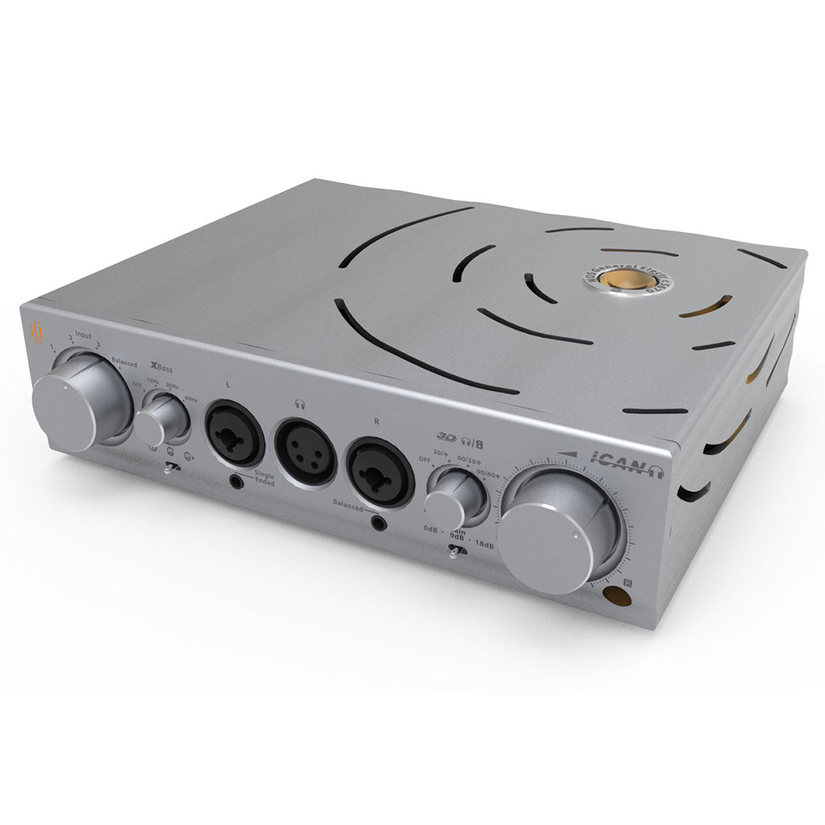 iFi Audio Pro iCAN Studio Grade Fully Balanced Headphone Amplifier - front angled view