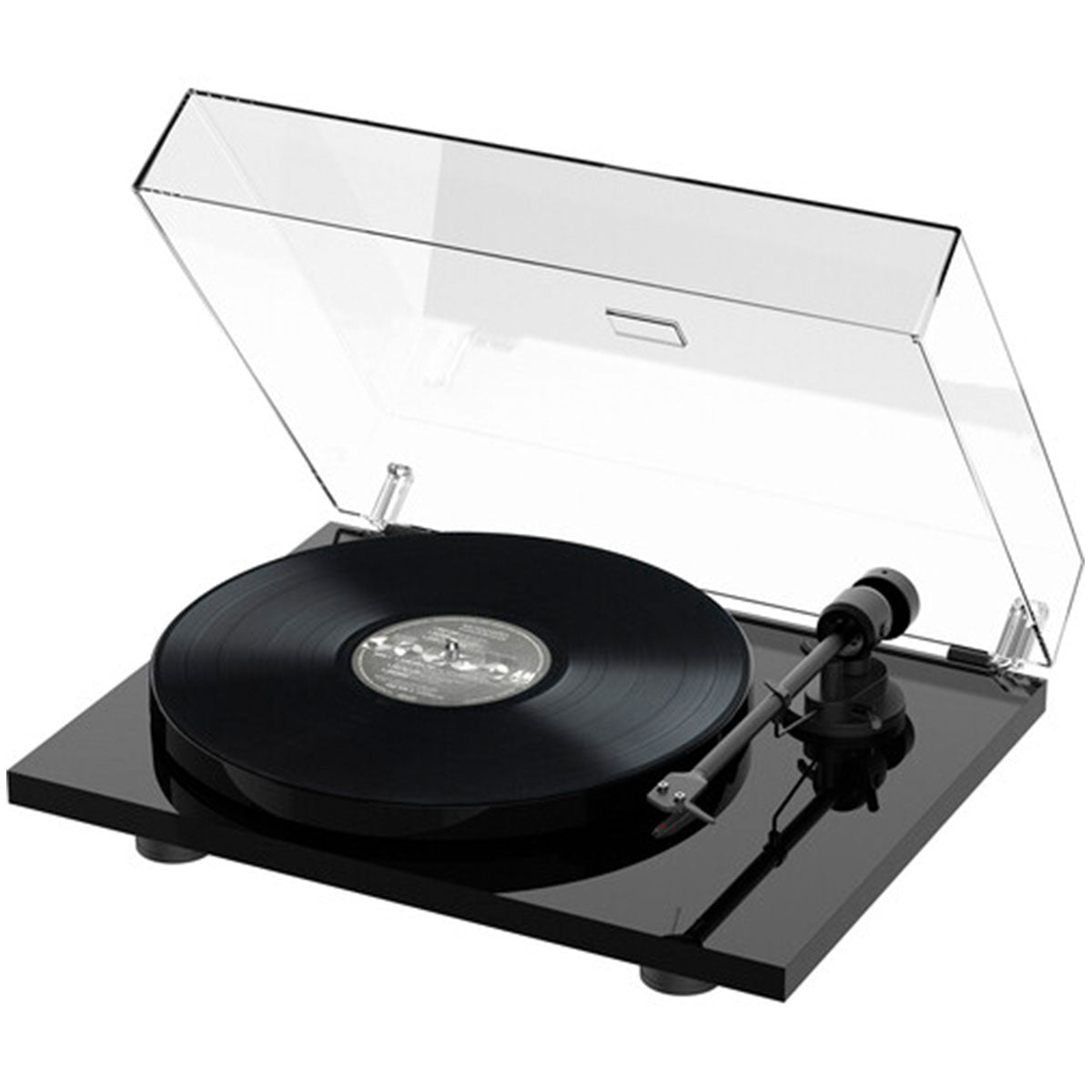 Pro-Ject E1 Phono - angled side view in black