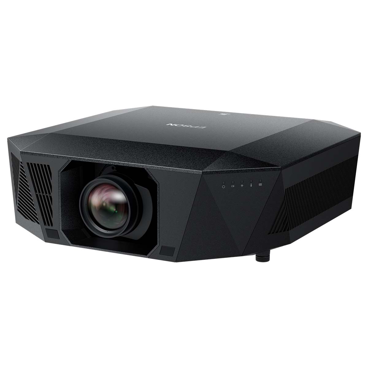 Epson QL7000 4K HDR High-Lumen 3LCD Laser Projector - Black front view angled left (lens not included)