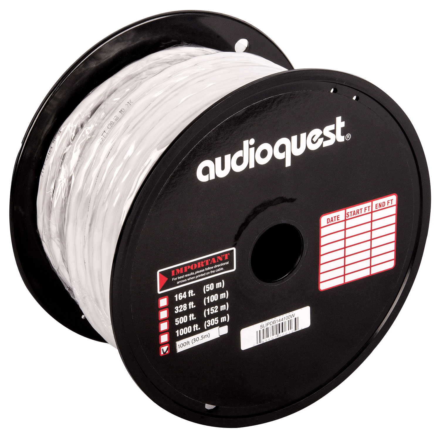 AudioQuest SLiP/DB-14/4 CL3/FT4 In-Wall & Direct Burial Rated Bulk Speaker Cable - front view