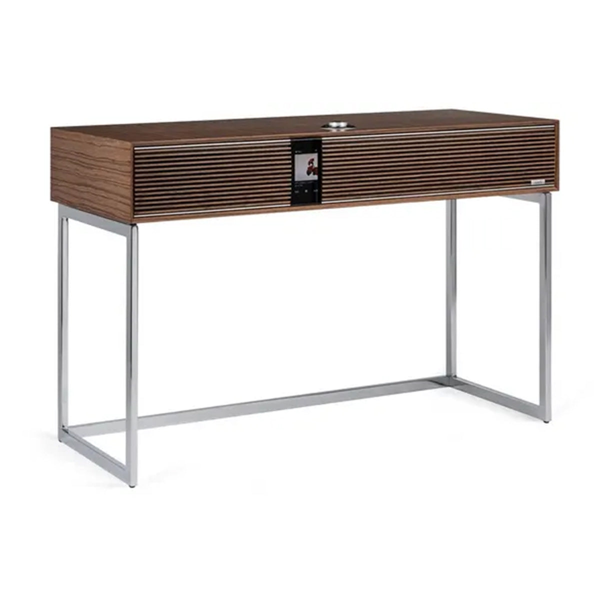 Ruark Audio R810 - walnut with stand - angled front view