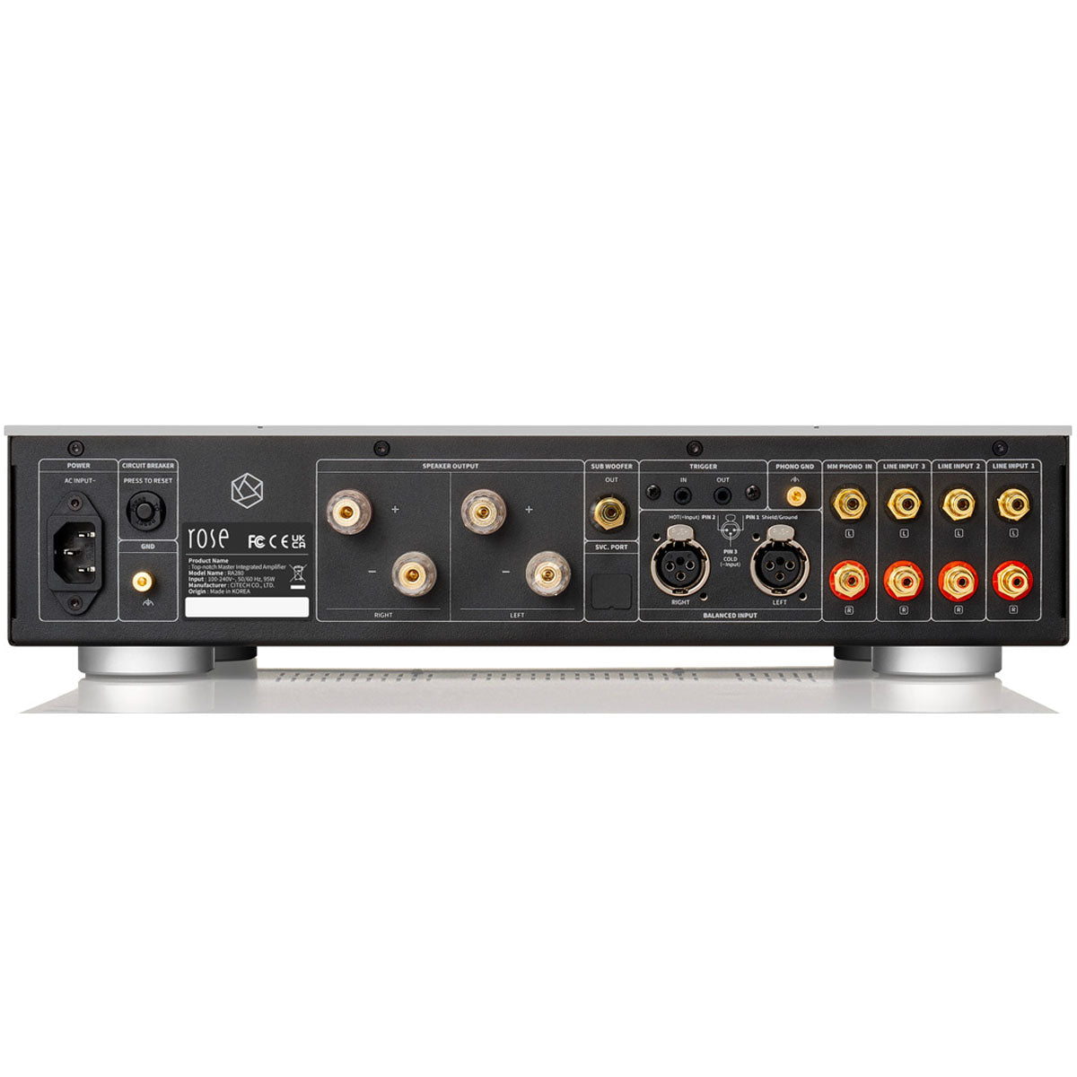 HiFi Rose RA280 rear view