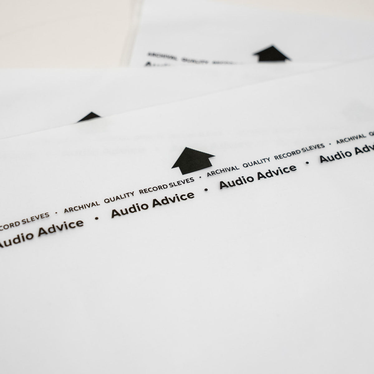 Audio Advice Rice Paper Record Sleeves - Pack of 50 detail of record sleeve text