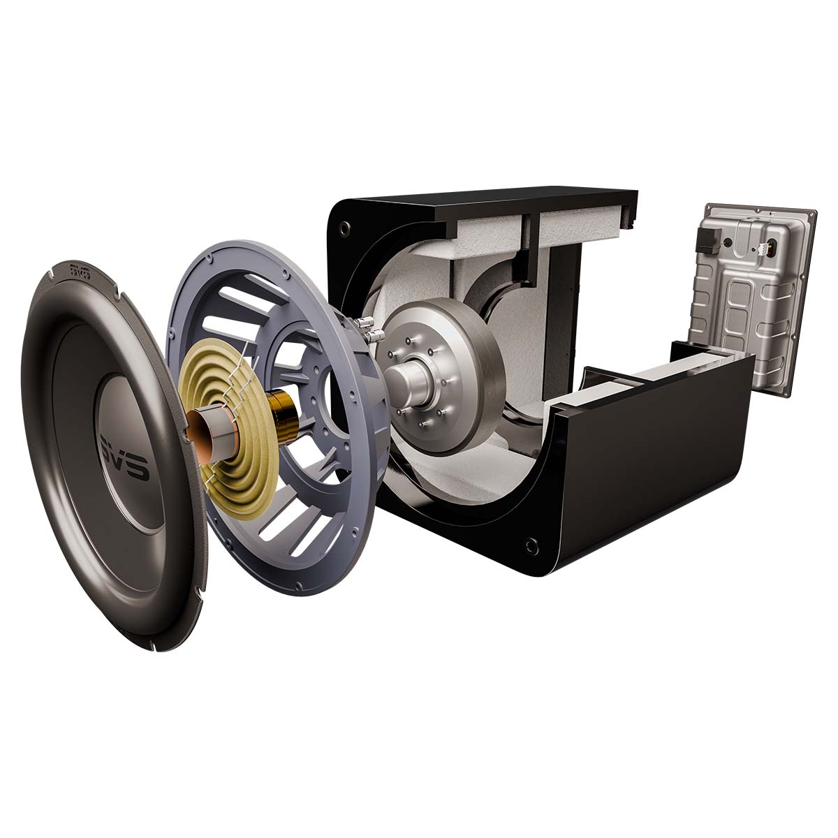 SVS SB-3000 R|Evolution 13" Subwoofer - graphic displaying internal components