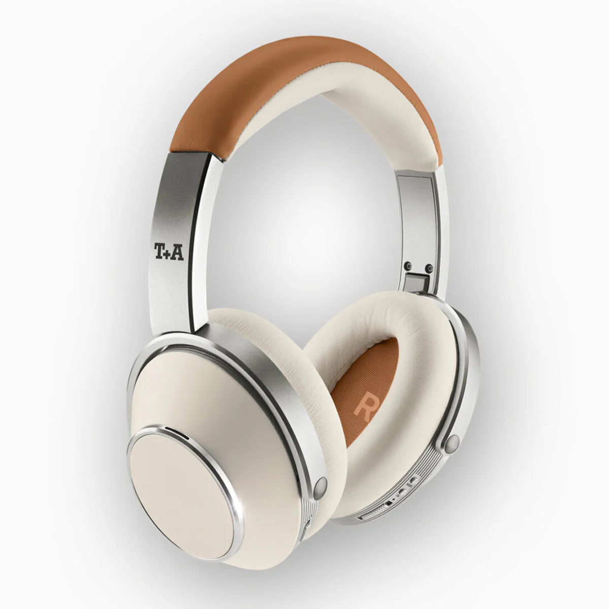 T+A Solitaire T Headphones - cognac white - front view