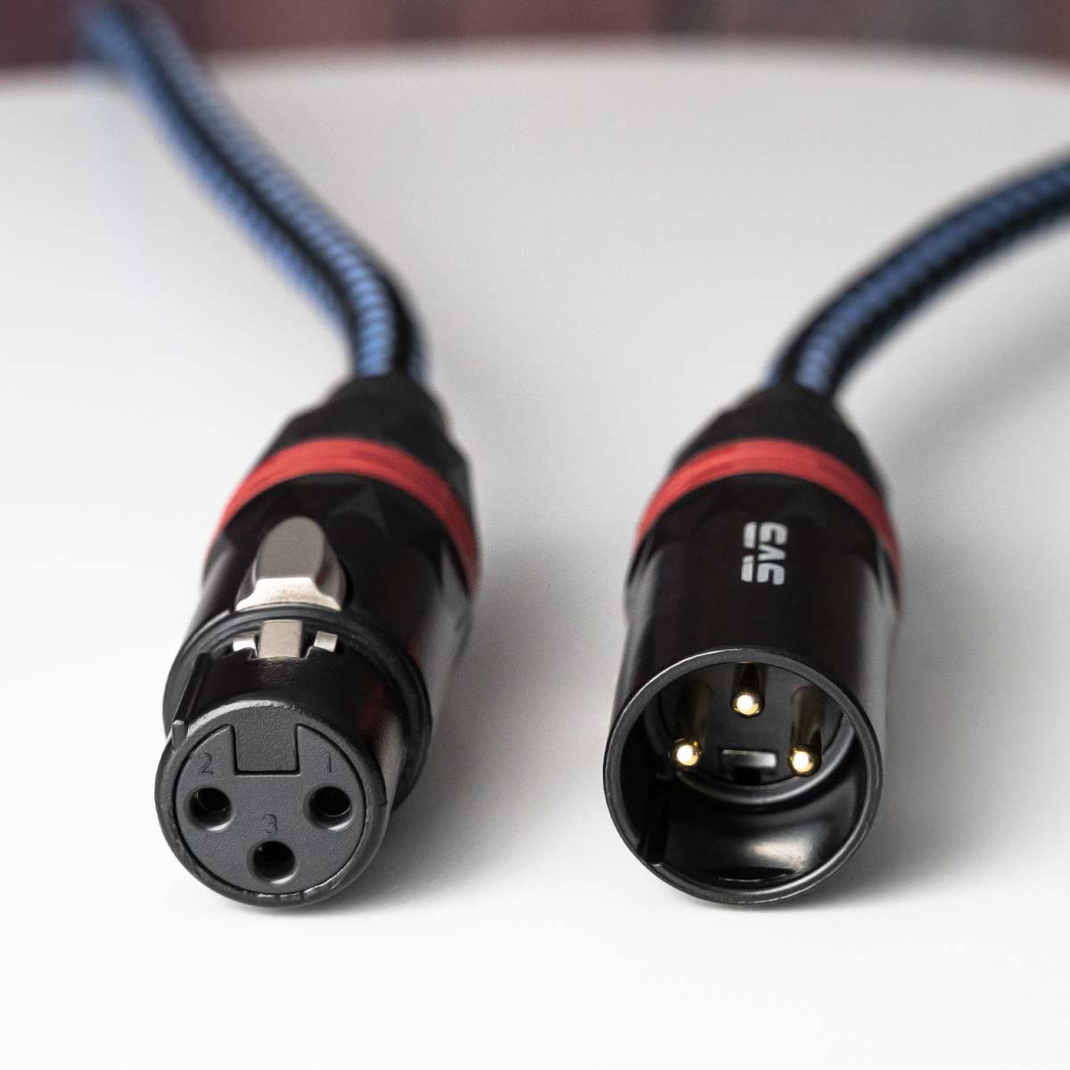 SVS SoundPath XLR Balanced XLR Audio Cable - red terminations front view