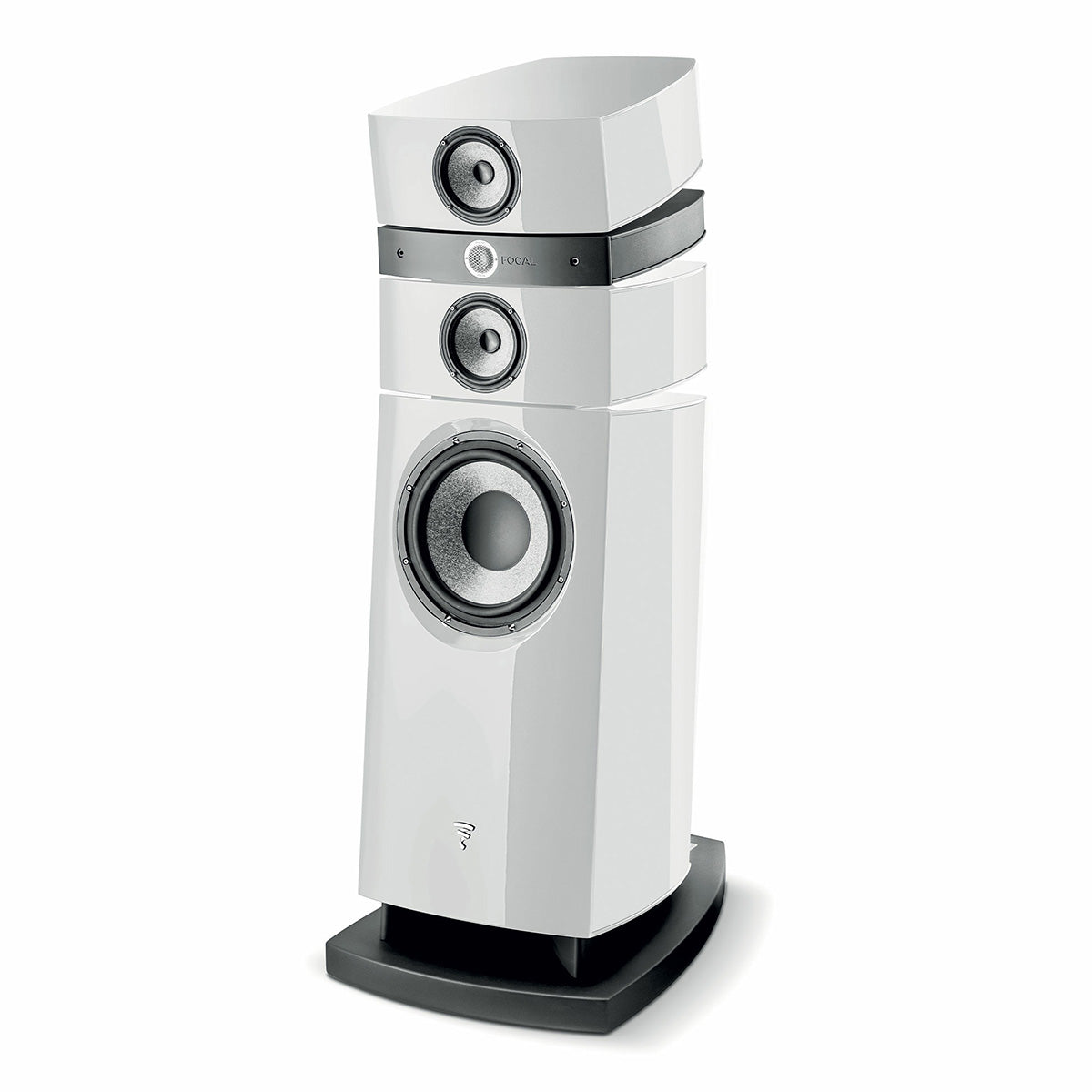 Focal Stella Utopia Evo 3-Way Floor-Standing Speaker - White Carrara - front view angled left