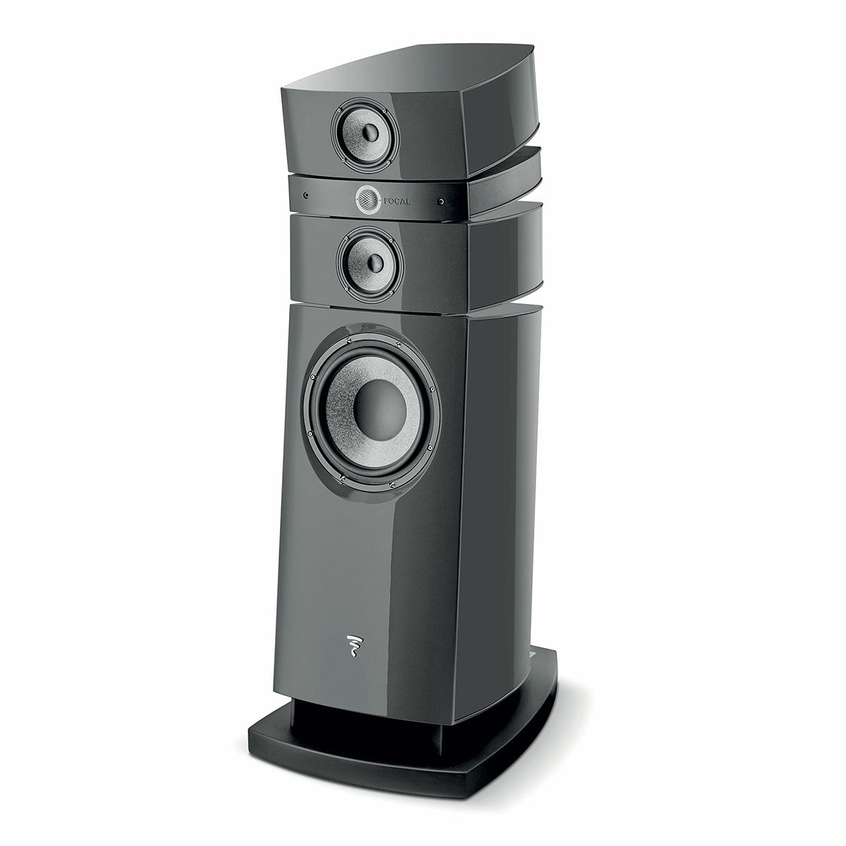Focal Stella Utopia Evo 3-Way Floor-Standing Speaker - Ash Grey - front view angled left