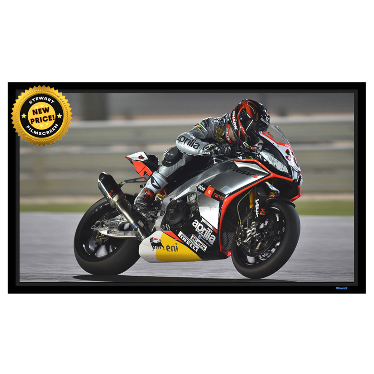 Stewart Filmscreen WallScreen 1.5 - StudioTek 130 G4 - UltraPerf - 2.40 - 145 Inch front view