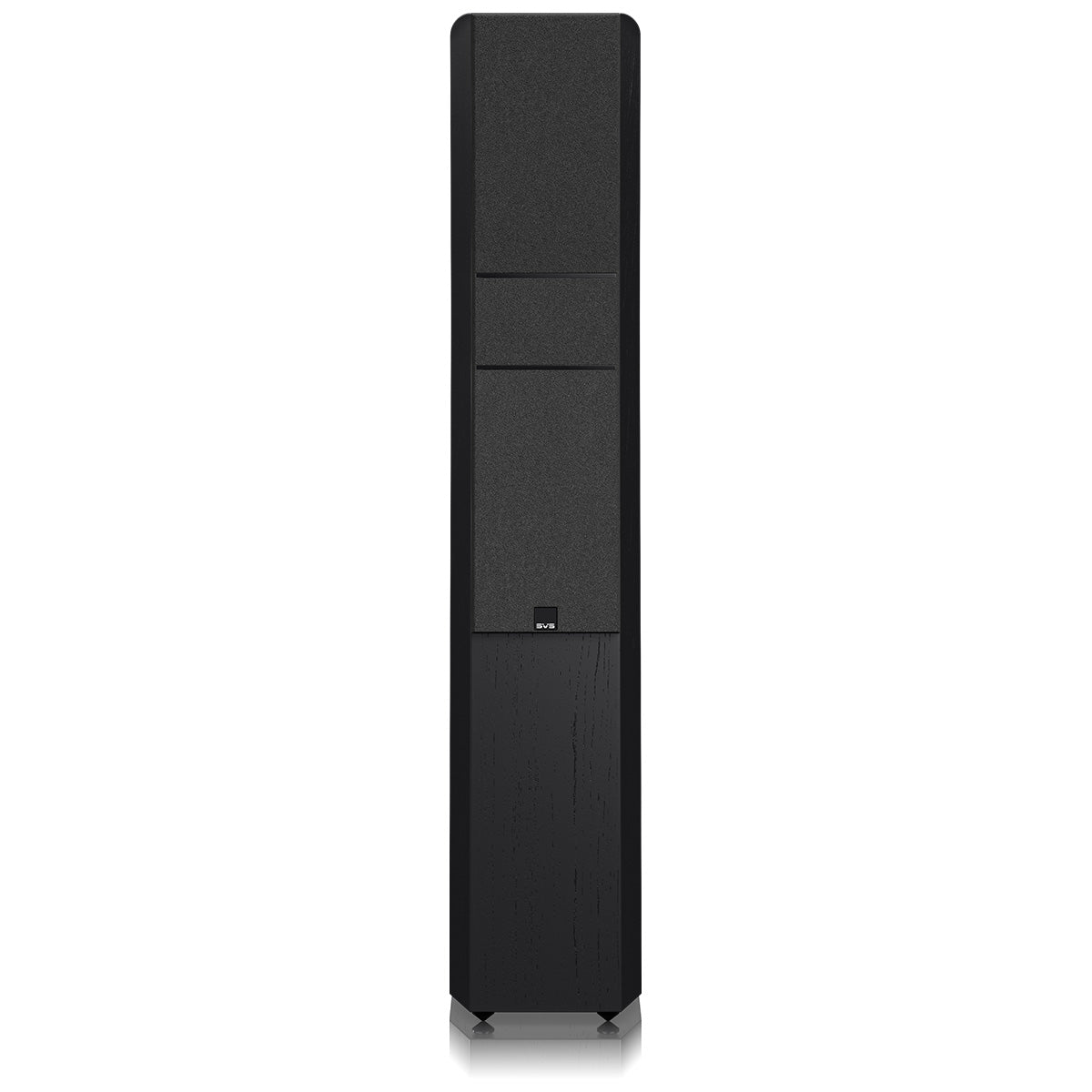 SVS Ultra Evolution Tower Floorstanding Loudspeaker - single black oak with grille - front view