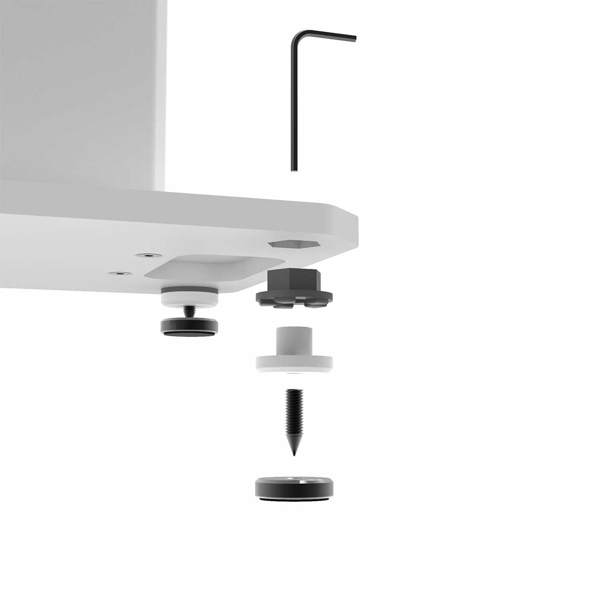 bottom plate and isolation feet