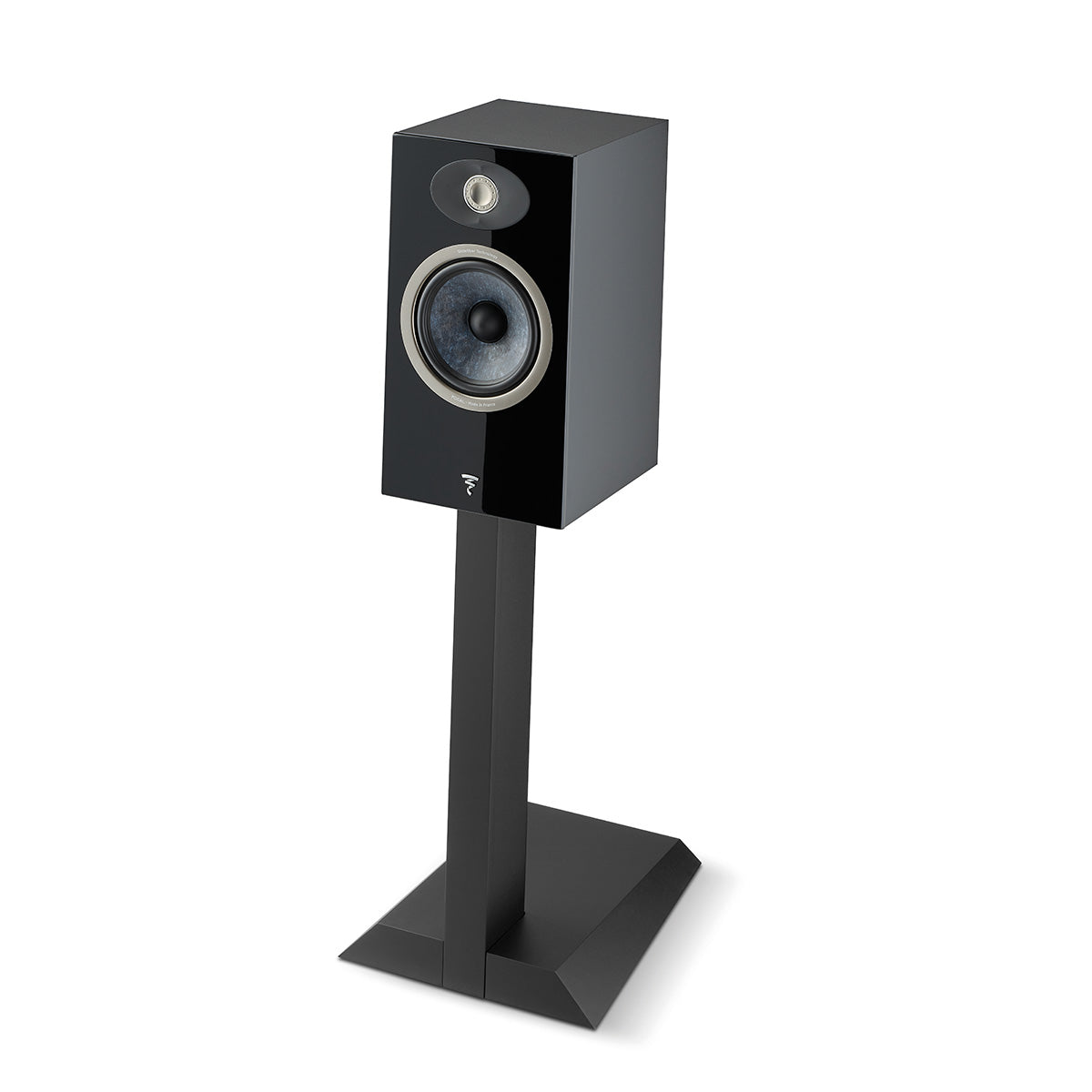 Focal Theva No1 Bookshelf Speakers - Black - Pair - front view without grille