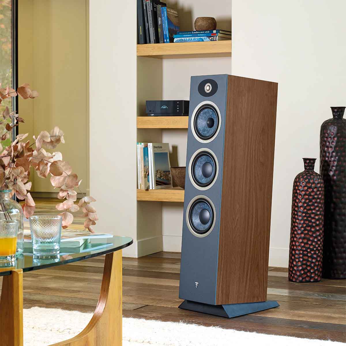 Focal Theva No3 Floorstanding Speaker - Dark Wood - Each - view of pair