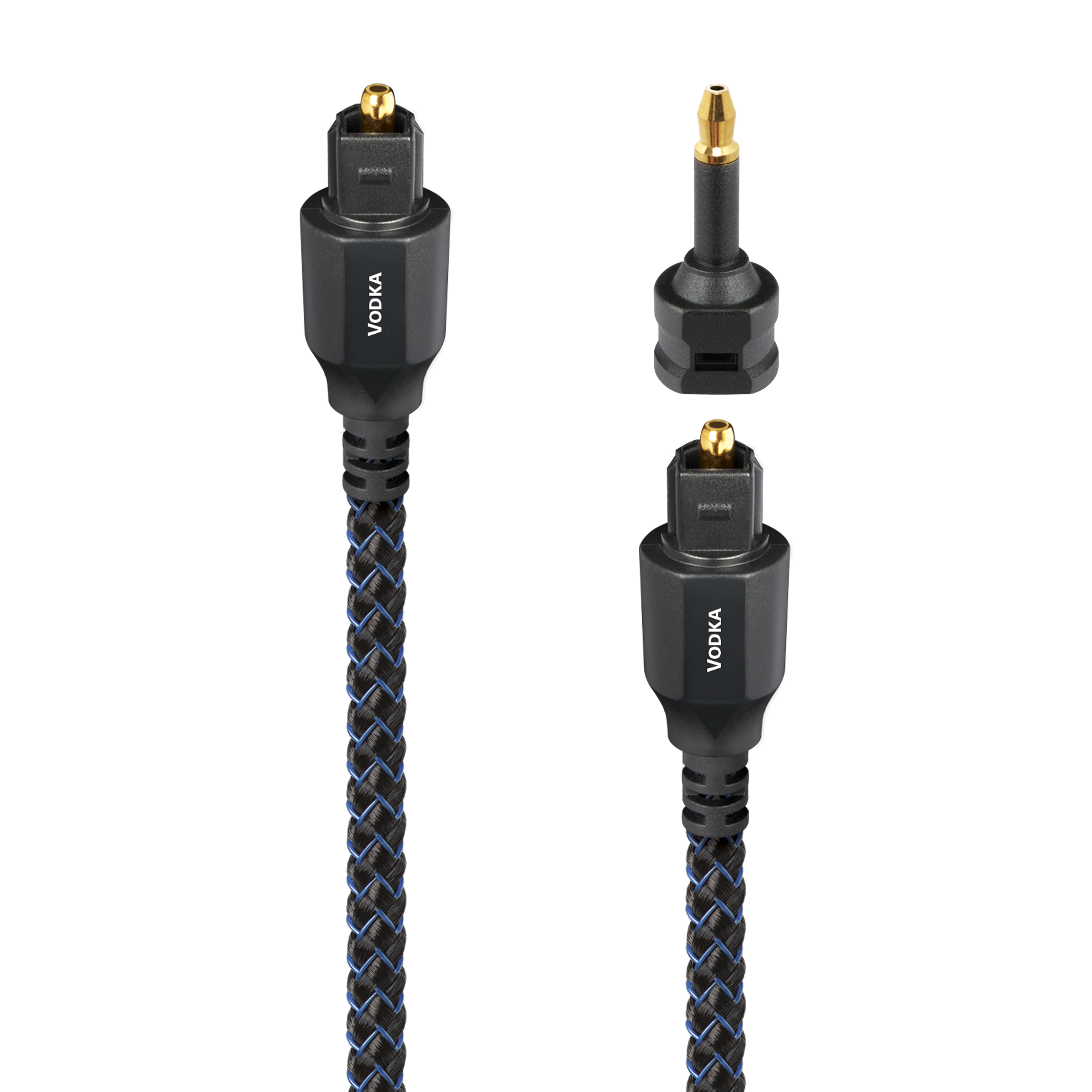 AudioQuest Vodka Optical Toslink Fiber-Optic Cable + Mini-Adaptor - front view